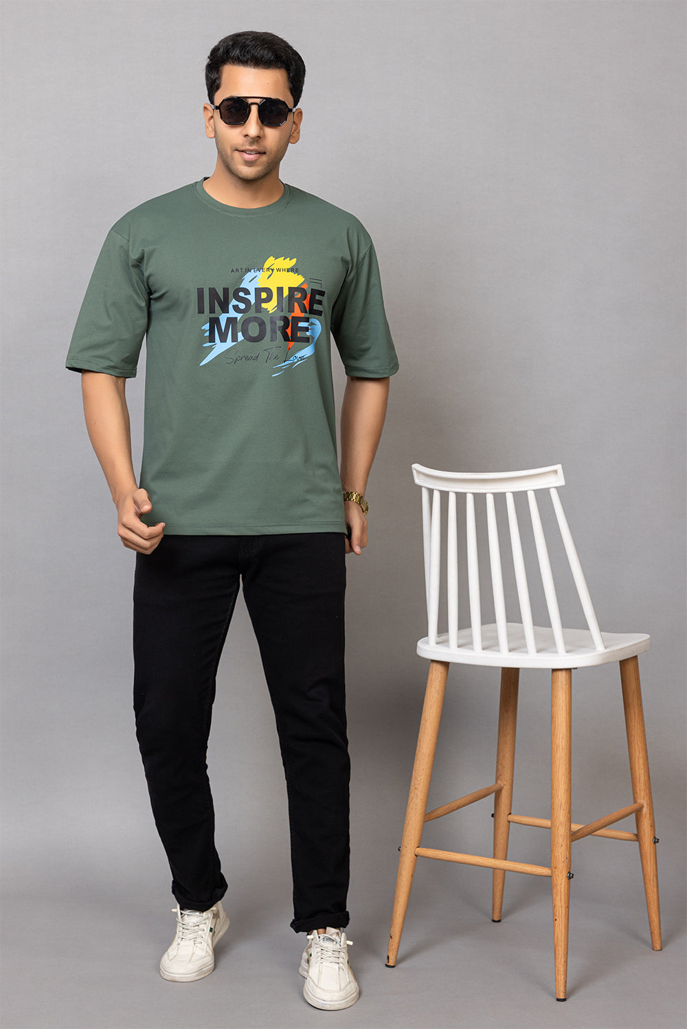 pistachio green Down Sleeves  T-shirts