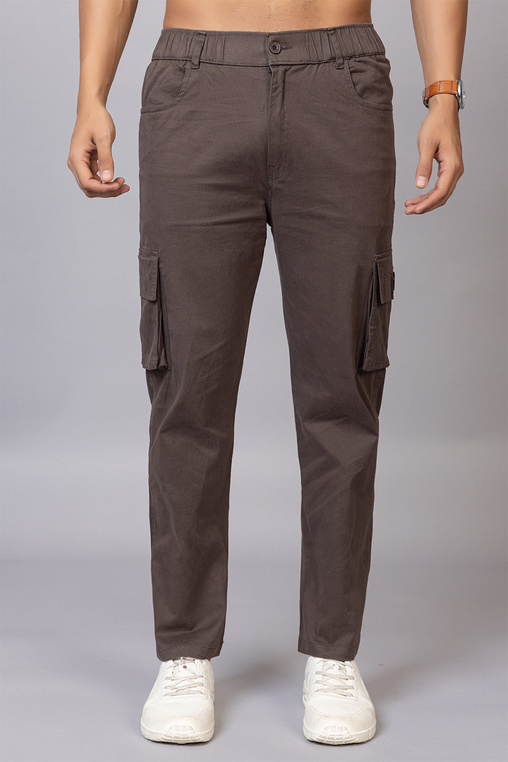 Men's Relaxed Fit 5-Pocket Cotton Cargo Pants | Casual Utility Trousers