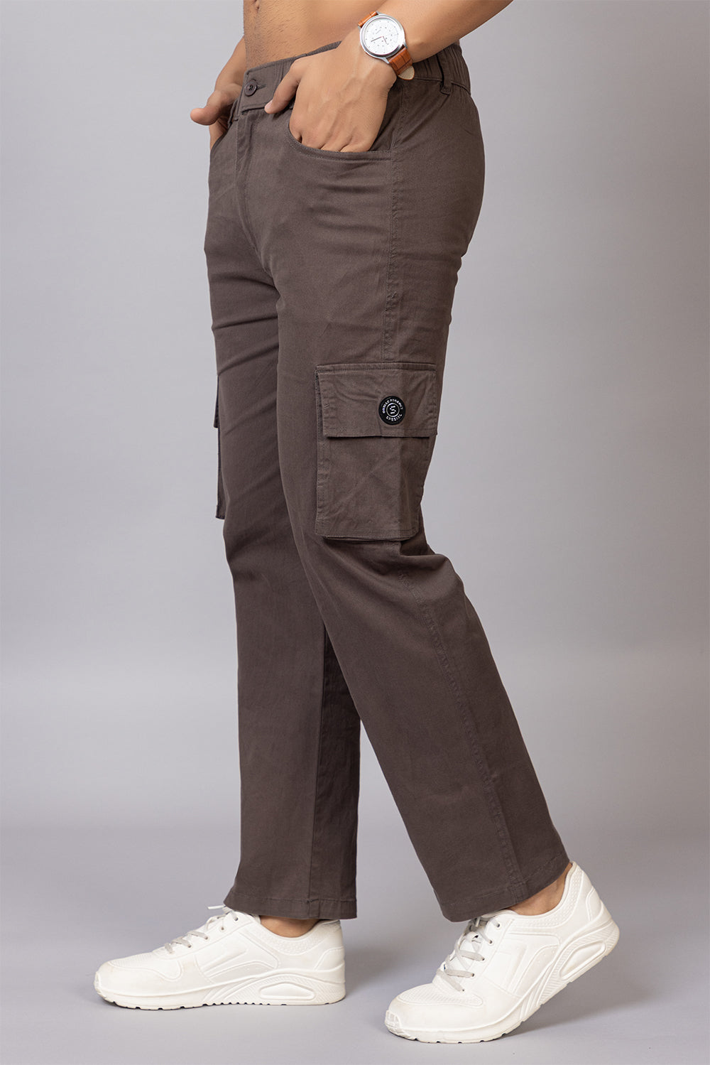Men's Relaxed Fit 5-Pocket Cotton Cargo Pants | Casual Utility Trousers