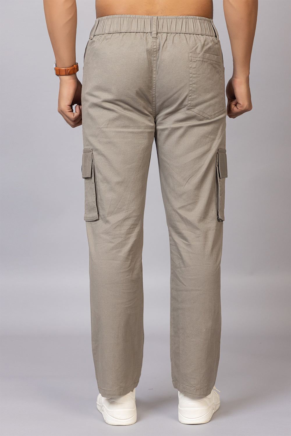 Men's Relaxed Fit 5-Pocket Cargo Pants in Light Khaki