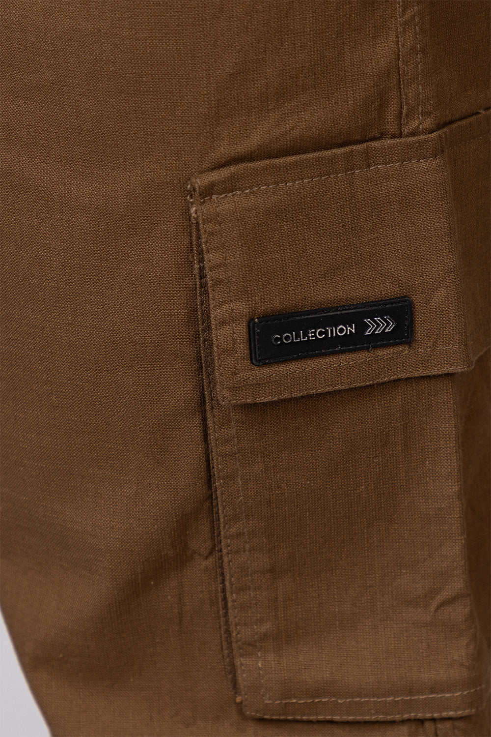 Men's Relaxed Fit Cargo Pants with Zipper Pockets | Khaki Brown