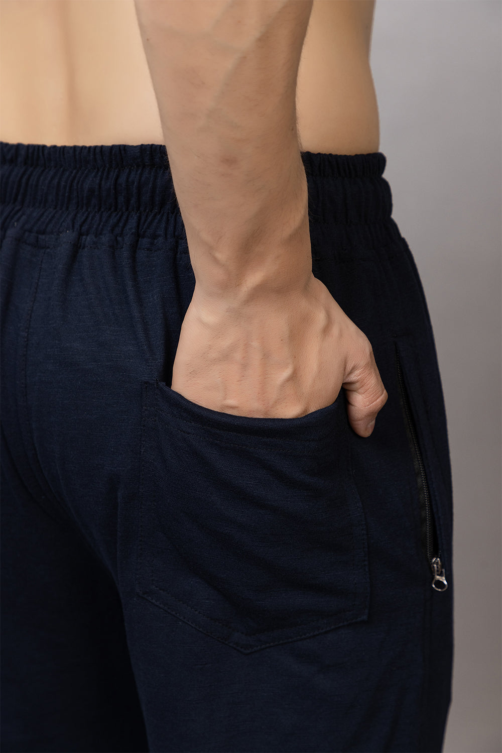 Navy  poly cotton lower