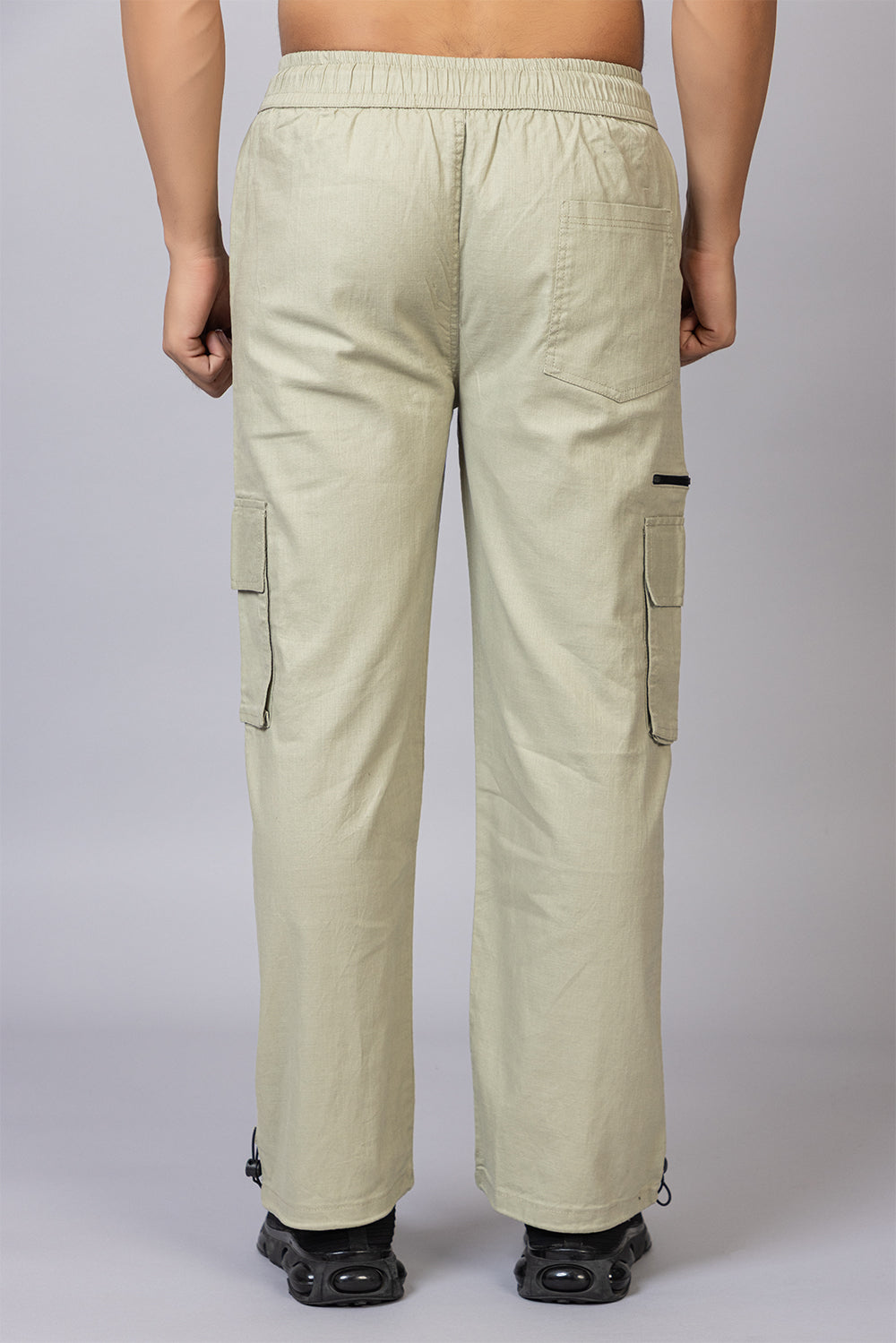 Men's Relaxed Fit Cargo Pants with Zipper Pockets | Sage Green