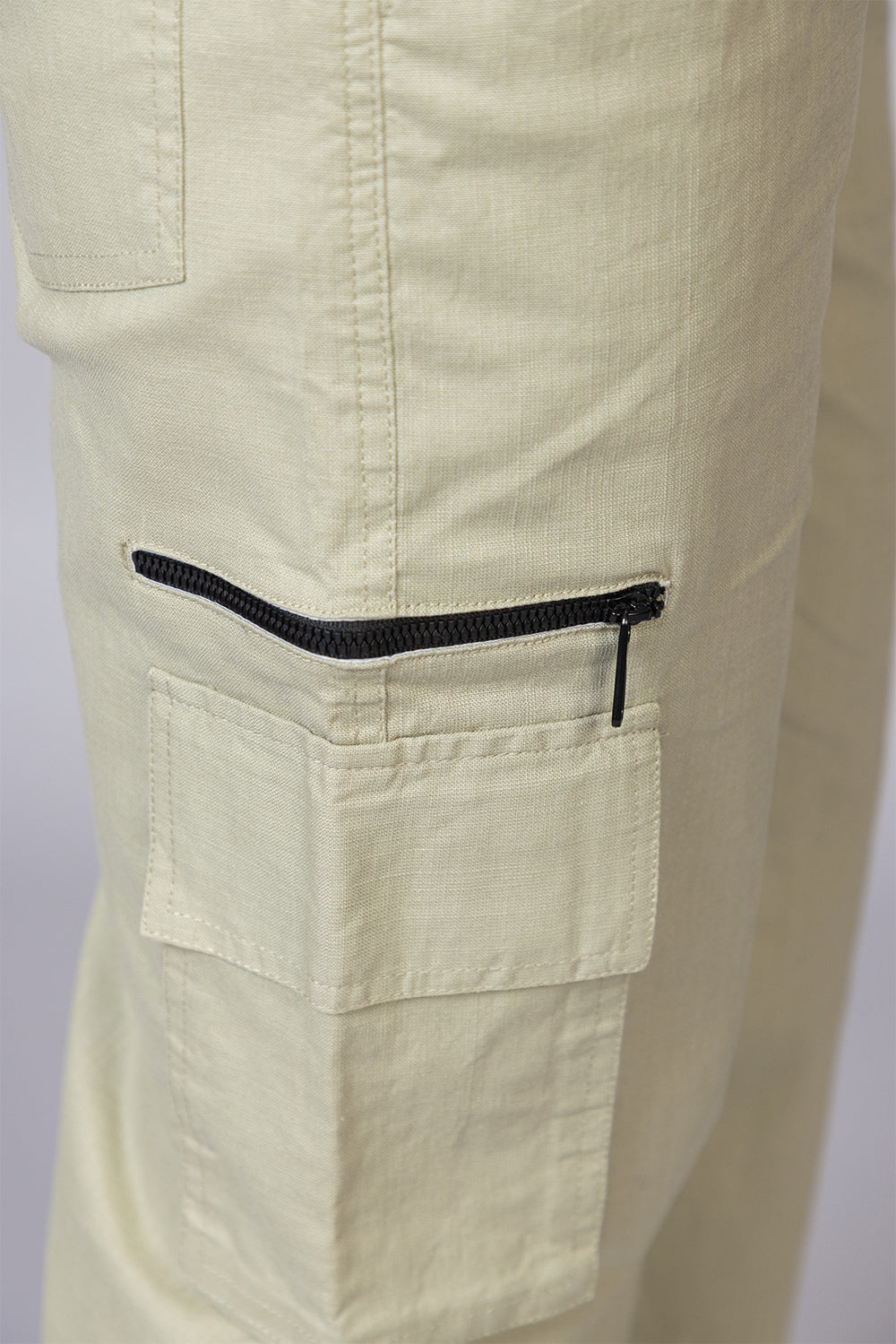 Men's Relaxed Fit Cargo Pants with Zipper Pockets | Sage Green