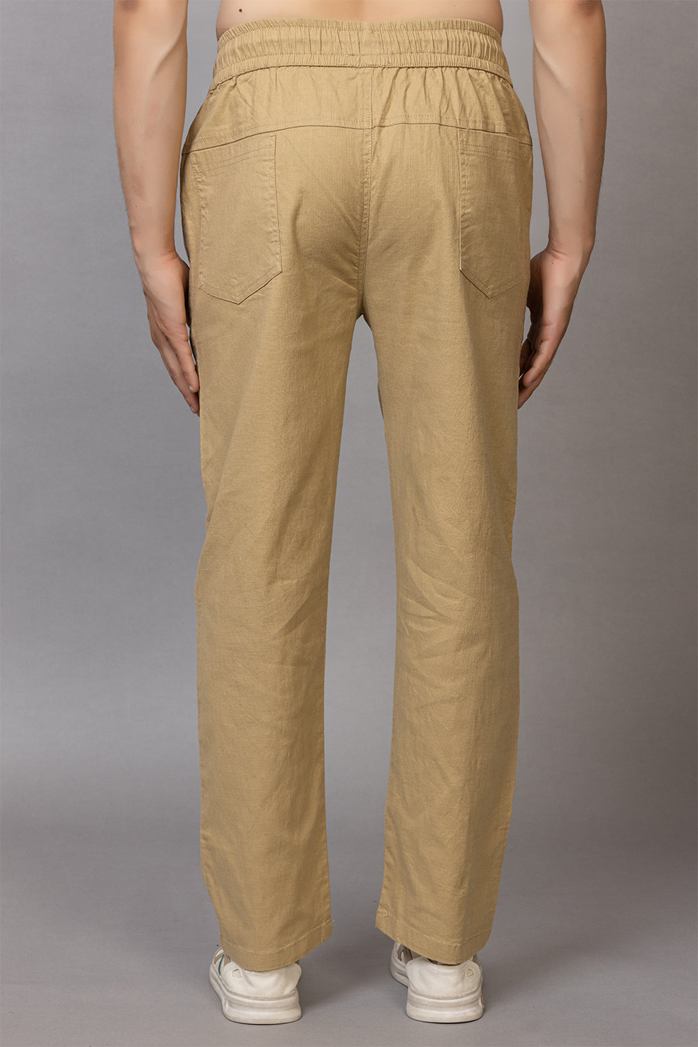 LINEN BEIG LOWER BEGGY  FIT PANT STYLE