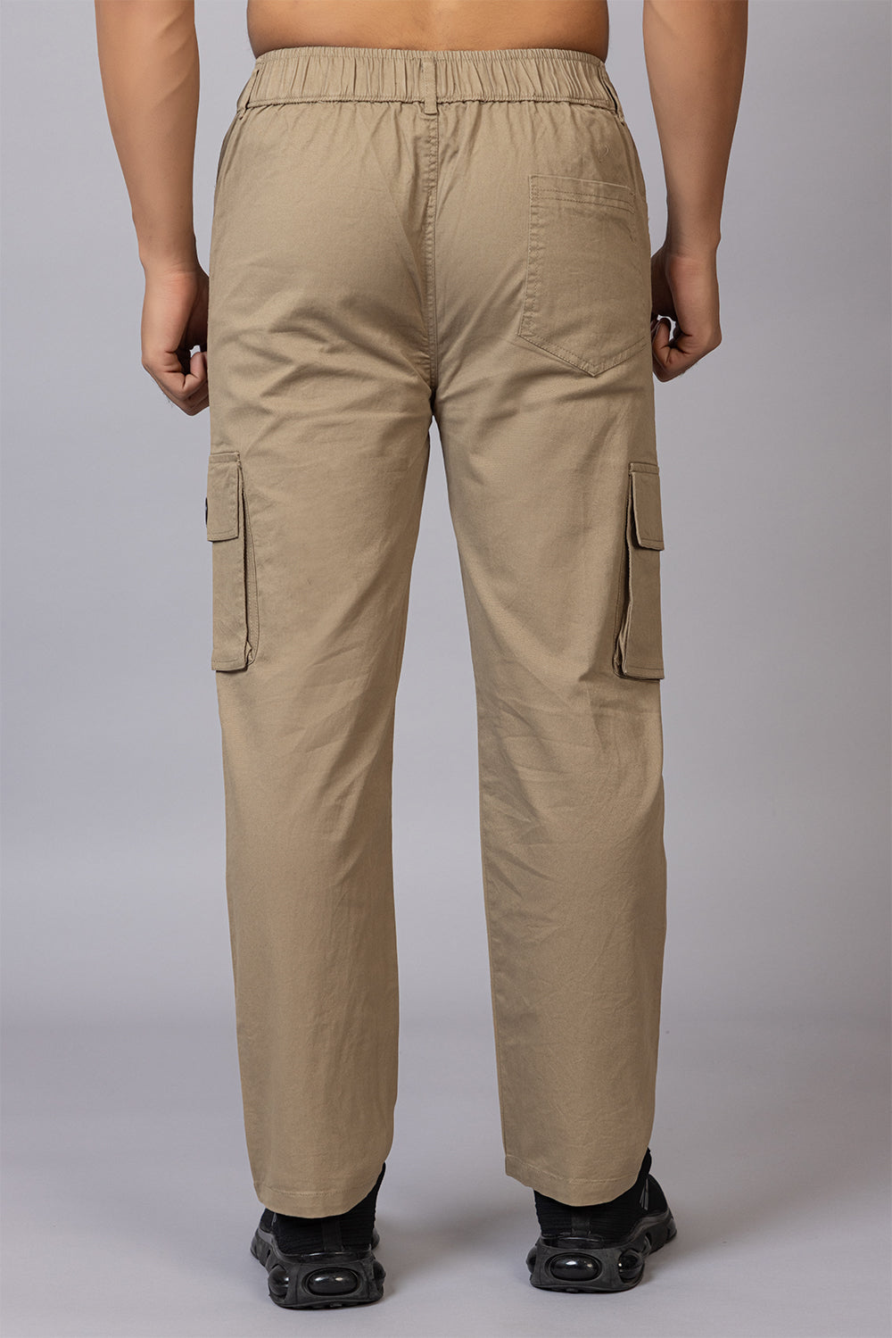 Men's Regular Fit 5-Pocket Cargo Pants | Classic Khaki
