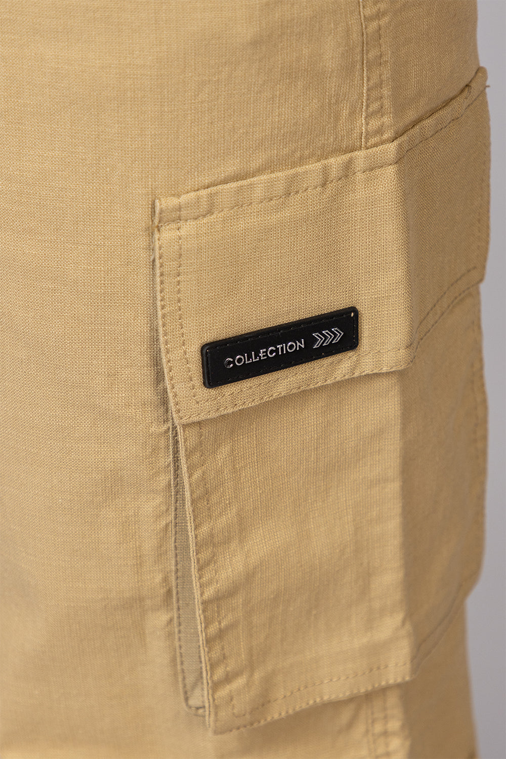 Men's Baggy Fit Drawstring Cargo Pants | Khaki, 7-Pocket Streetwear Trousers