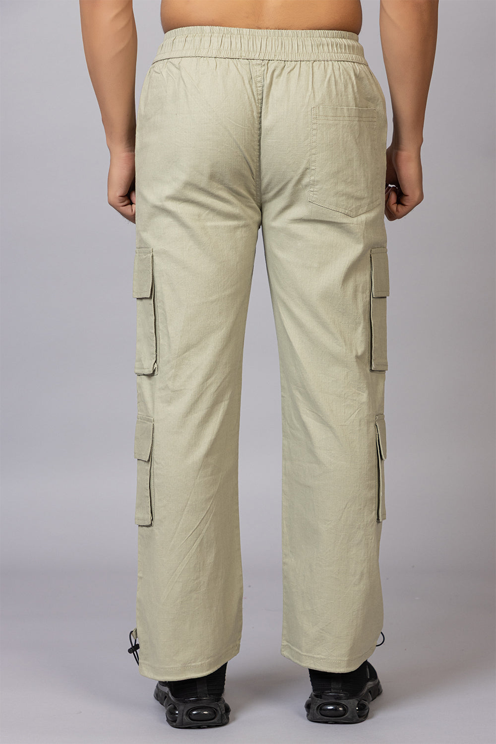 Men's Baggy Fit Drawstring Cargo Pants | Sage Green, 7-Pocket